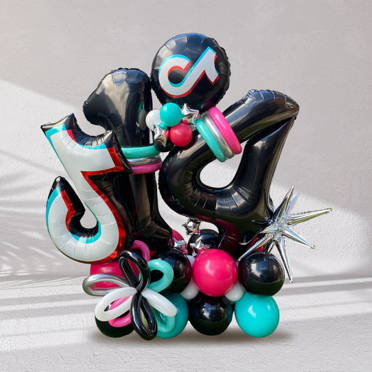 TikTok Theme Birthday Balloon Bouquet