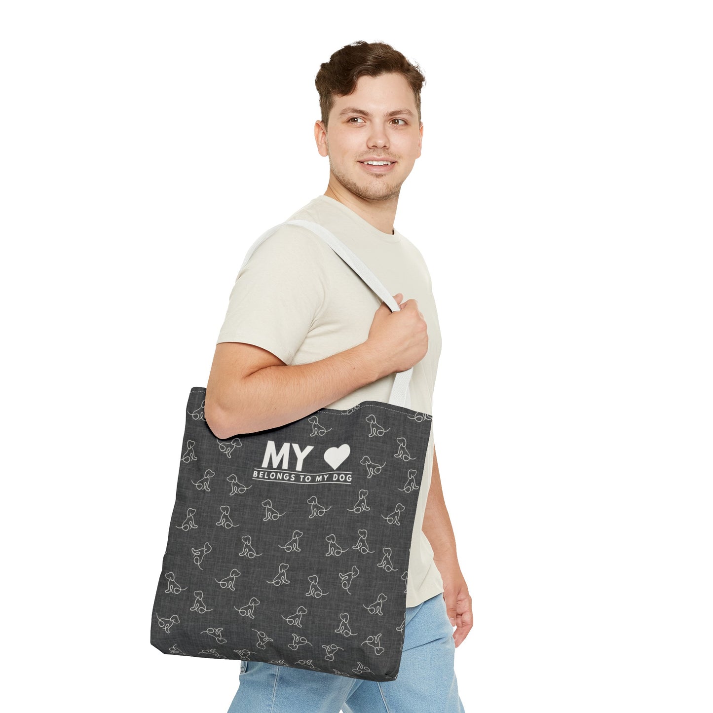 My Heart Belongs To My Dog Tote Bag