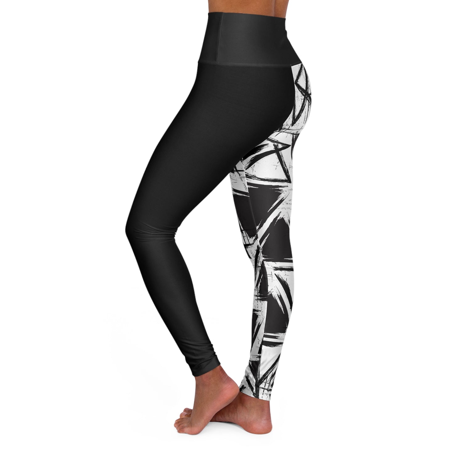 Abstract Triangle Art High Waisted Yoga Leggings