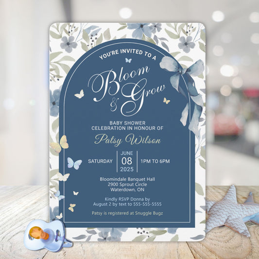 Bloom and Grow Baby Shower Invitation