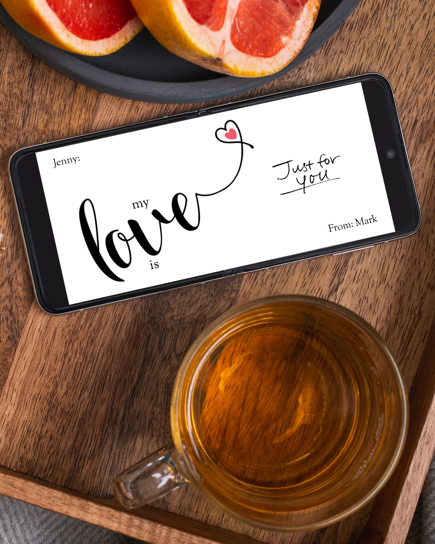 Love Note Card, Relationship Card, Dating Card Template