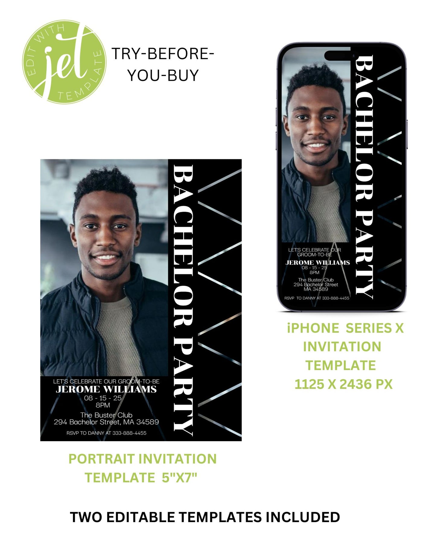 Bachelor Party Invitation - Editable Templates