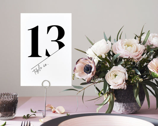 Printable Table Numbers, Table Numbers - Size 4"x6"