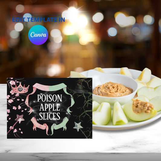 Wicked Theme Food Card Template