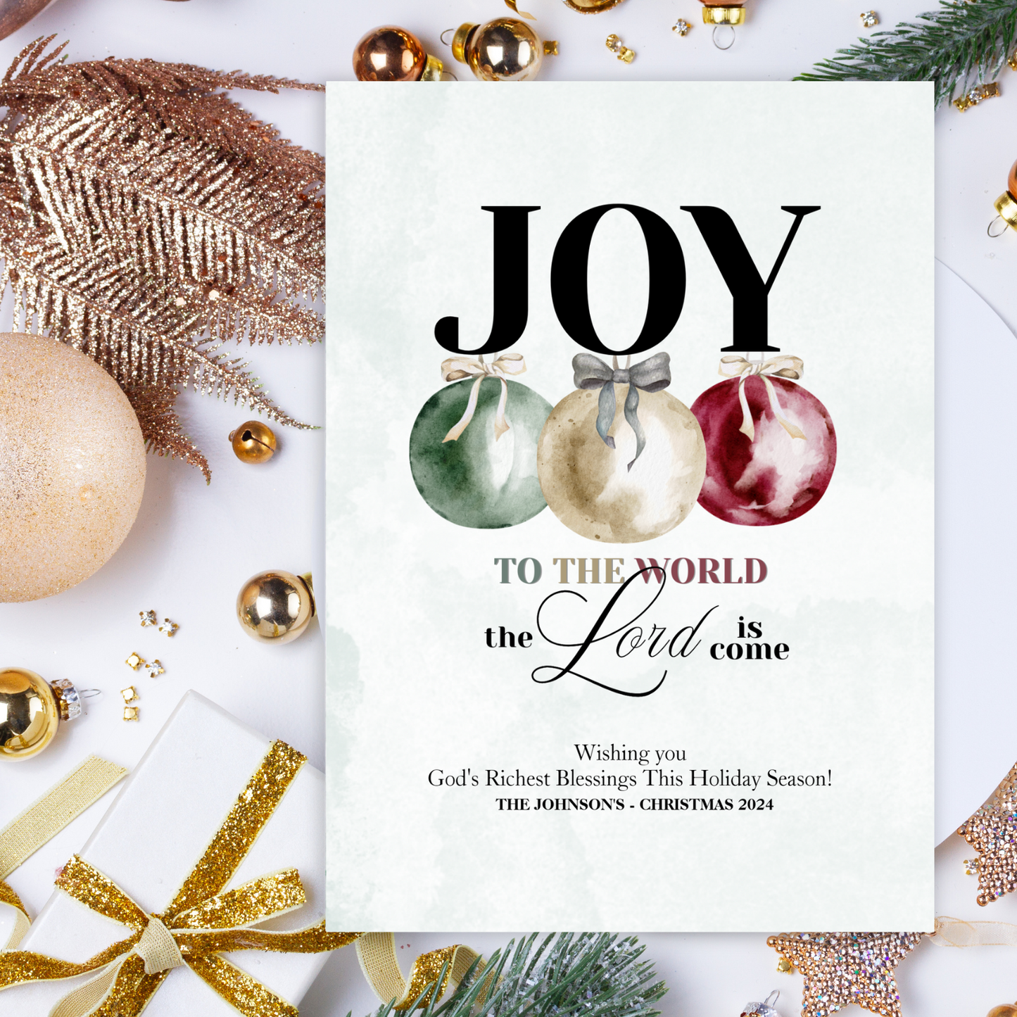 Joy To The World Holiday Card