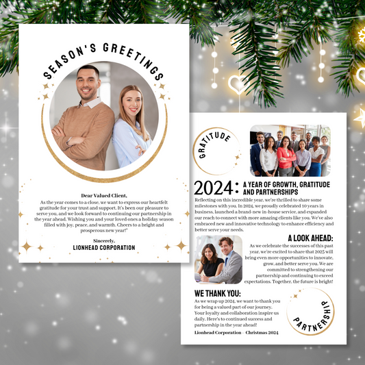 A Year In Review Business Christmas Card