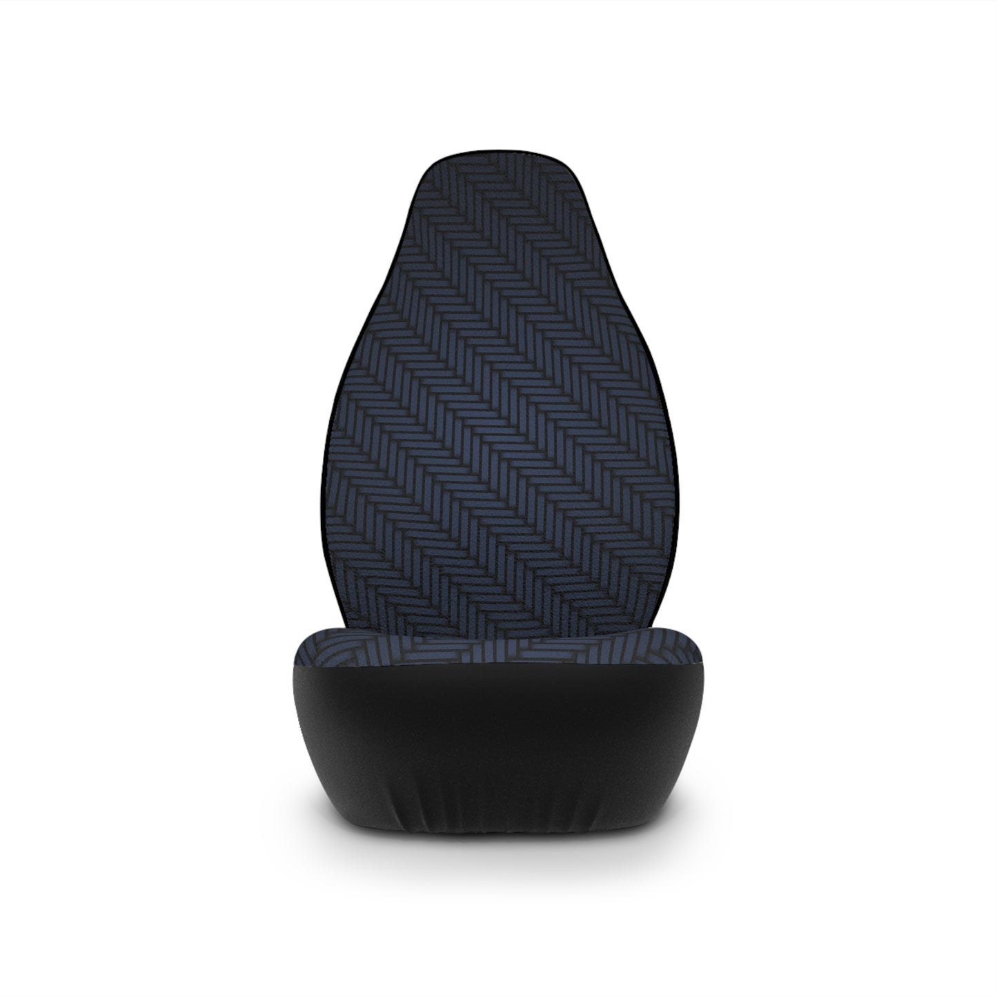 Dark Blue Weave Pattern Car Seat Covers