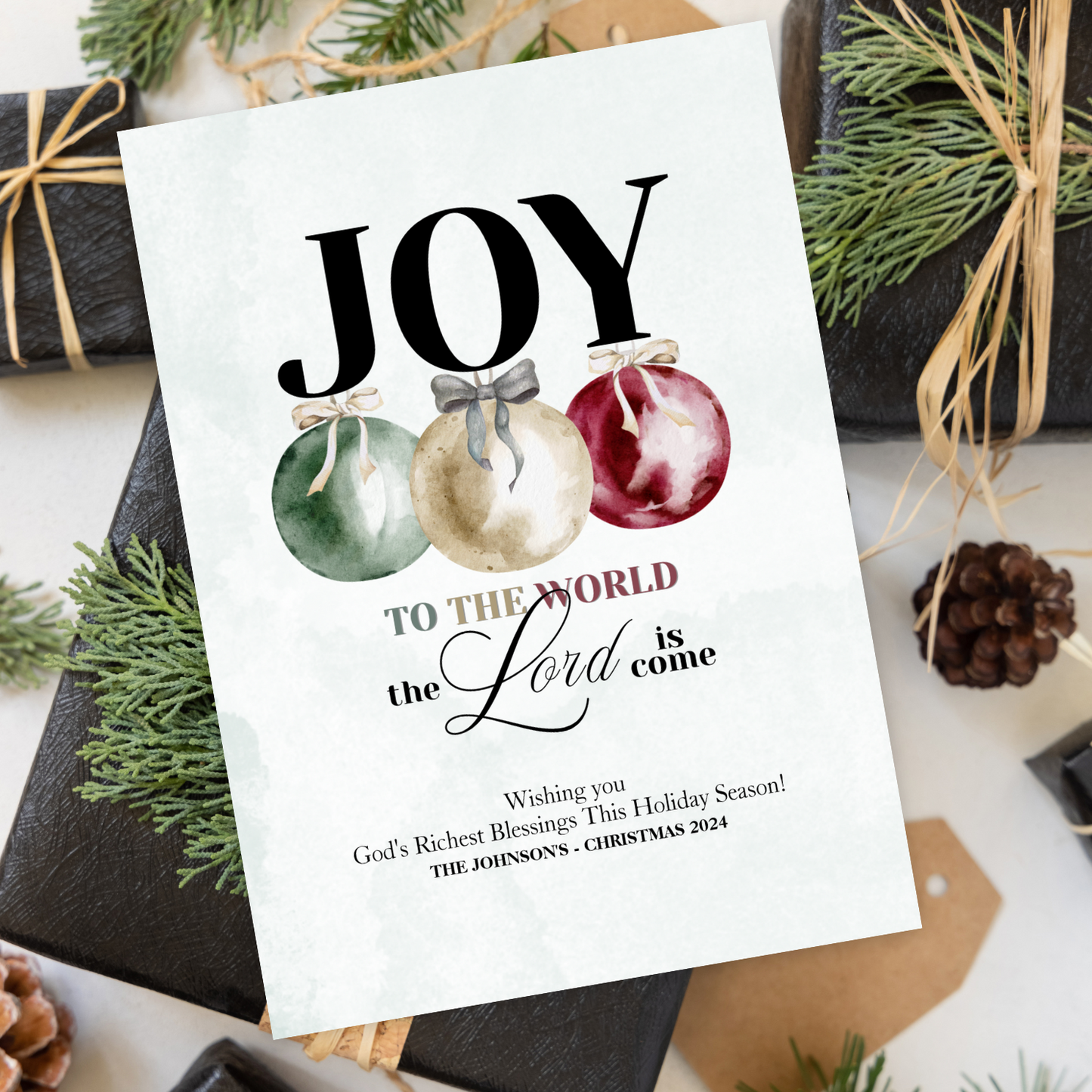 Joy To The World Holiday Card