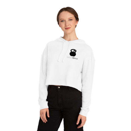 AppleBells Women's White Cropped Hoodie