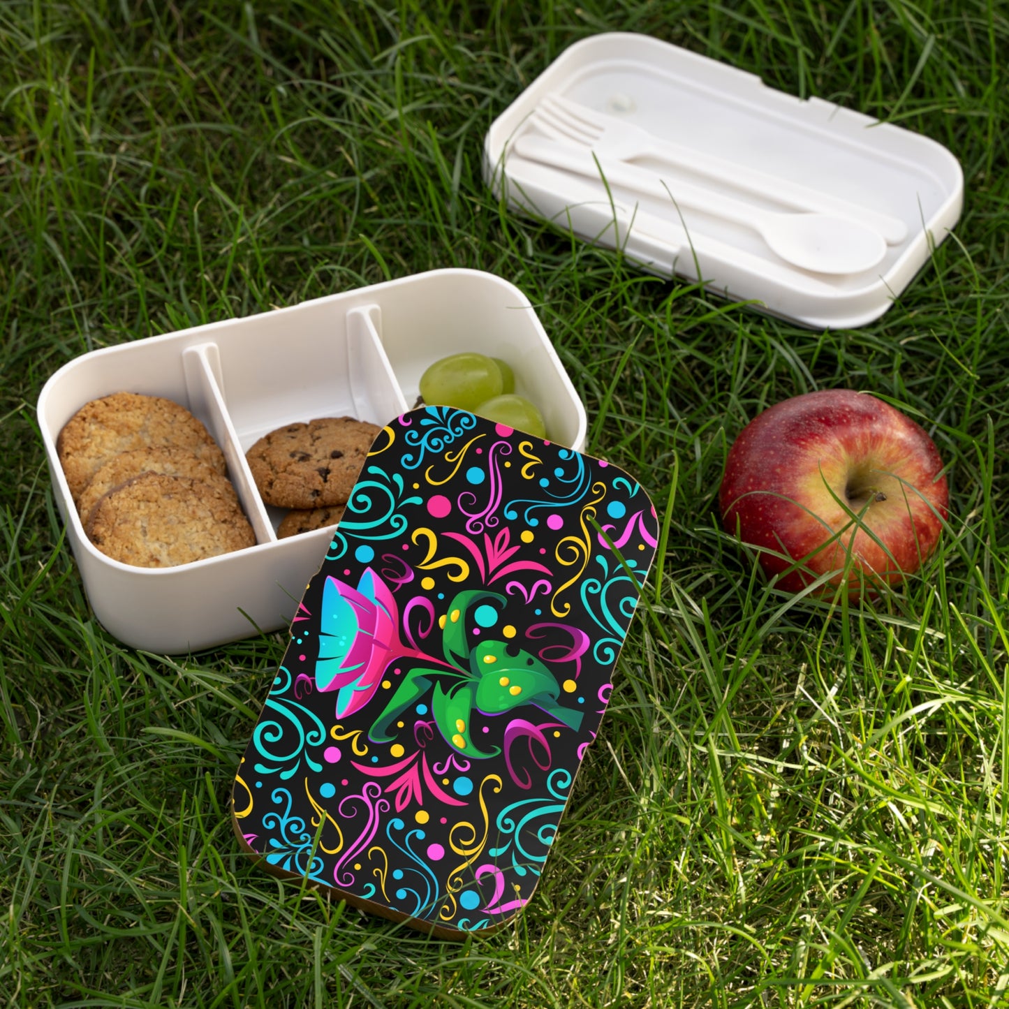 Flower Flourish Drip Bento Lunch Box