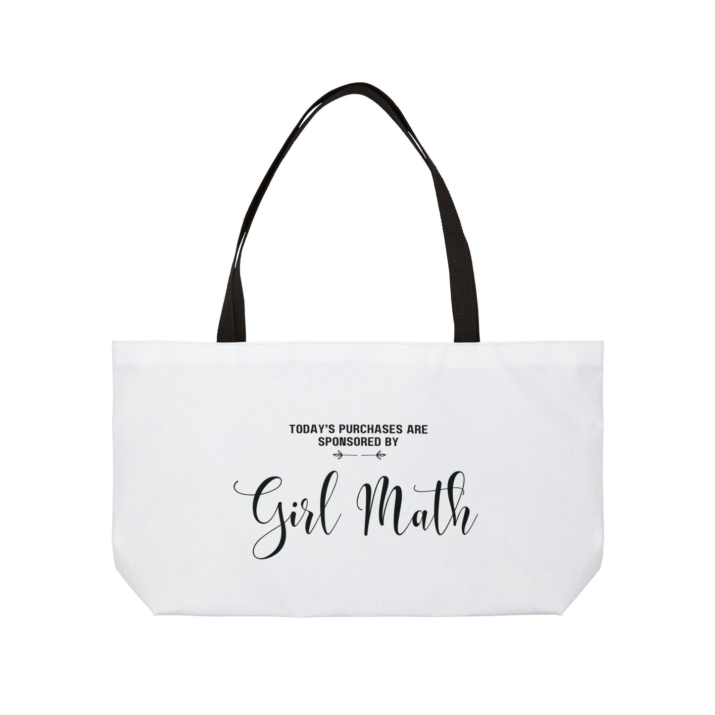 Sponsored By Girl Math Tote Bag