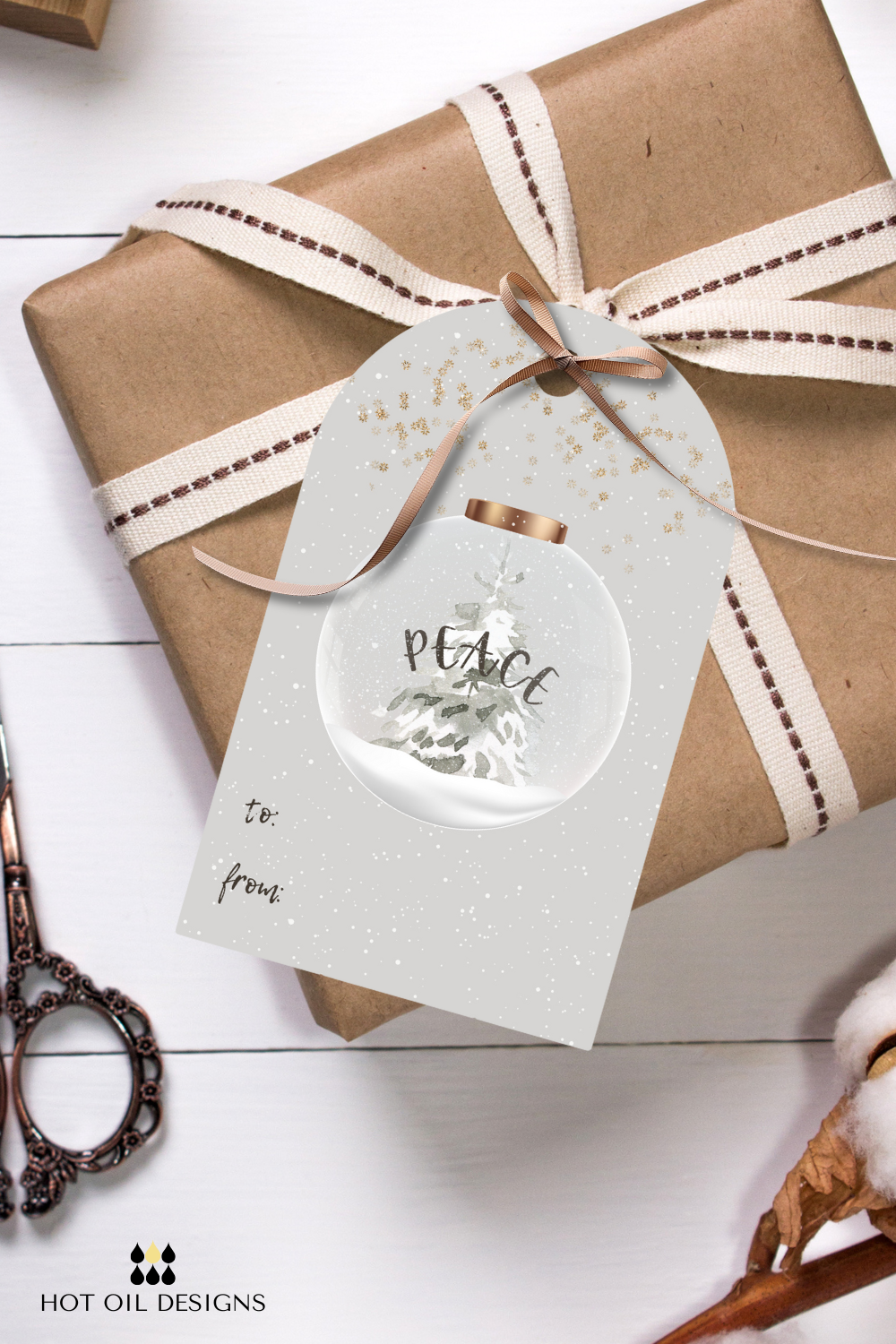 Peace, Joy and Love FREE Christmas Gift Tags