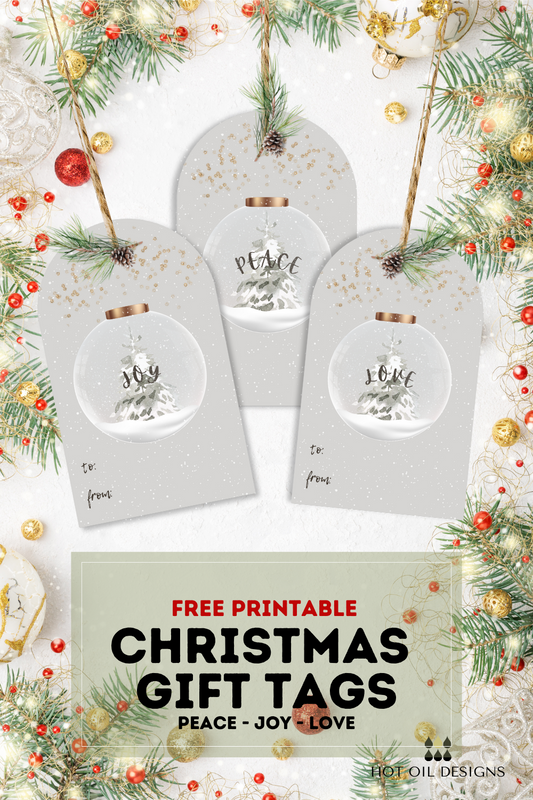 Peace, Joy and Love FREE Christmas Gift Tags