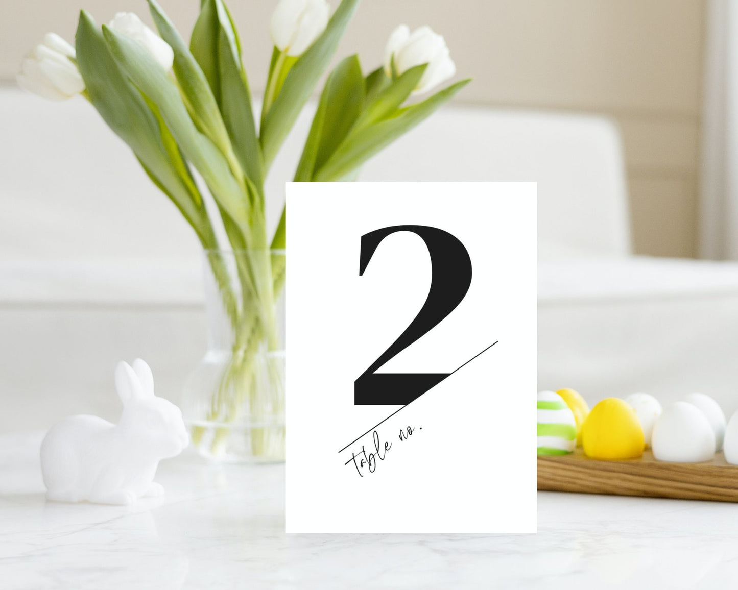 Printable Table Numbers, Table Numbers - Size 4"x6"