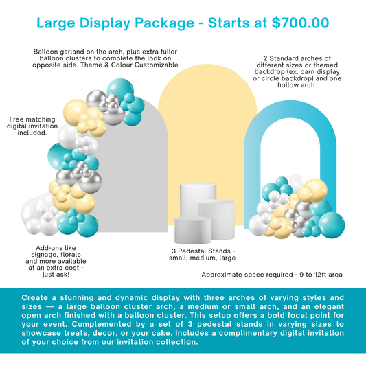 Large Arch Backdrop Package - Starting at $700