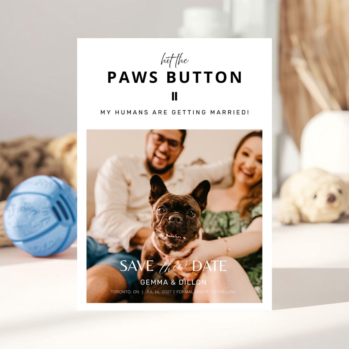 My Humans Are Getting Married Dog or Cat Wedding Save the Date Card