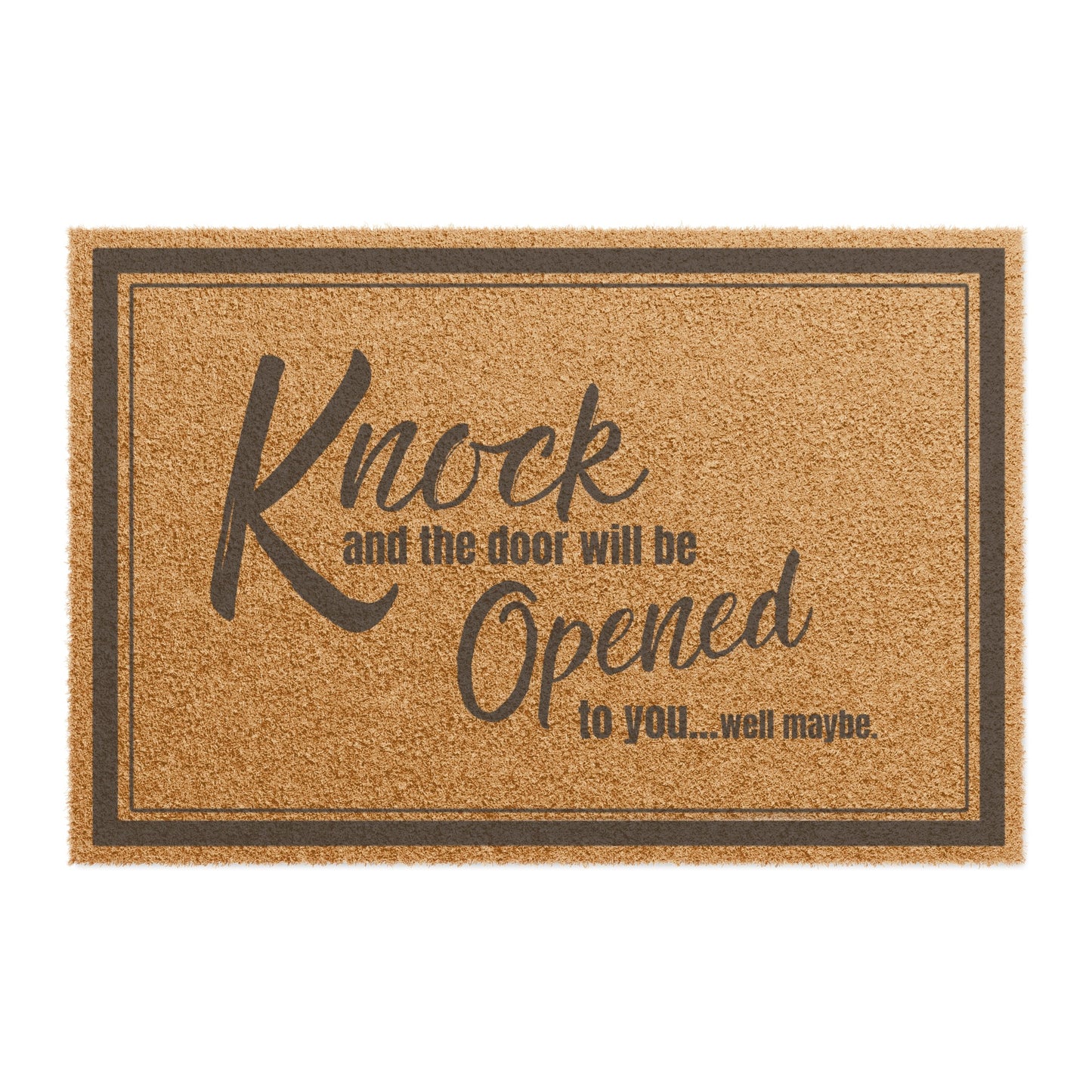 Knock And The Door Will Be Opened Doormat