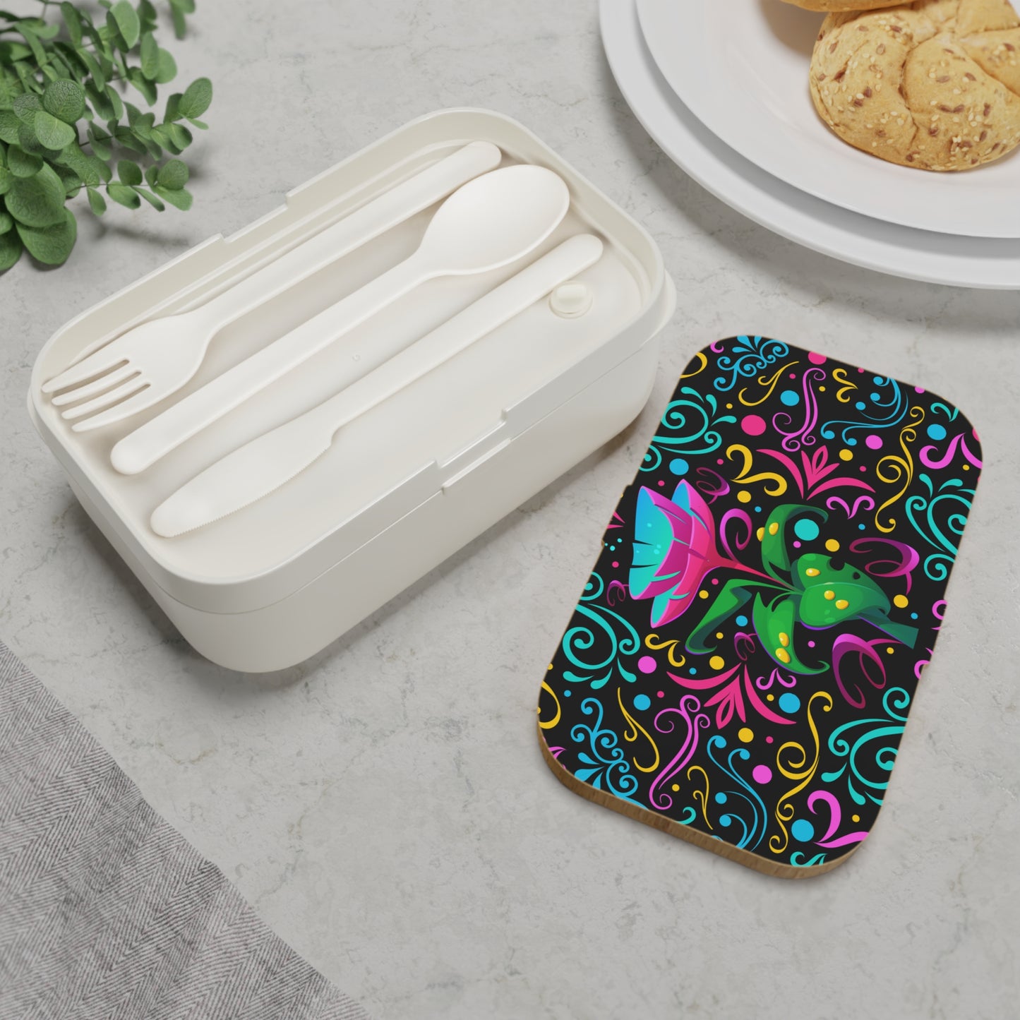 Flower Flourish Drip Bento Lunch Box