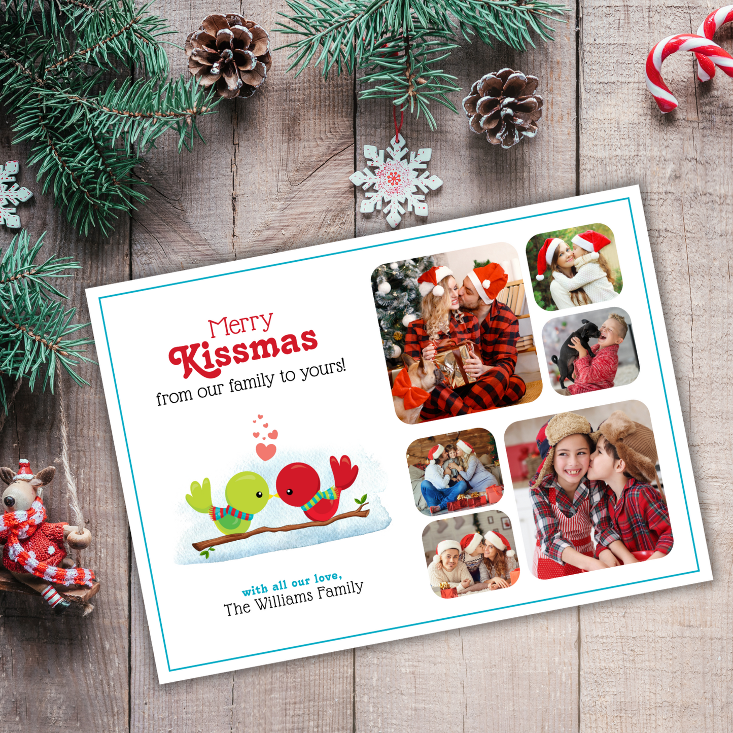 Merry Kissmas Holiday Photo Card