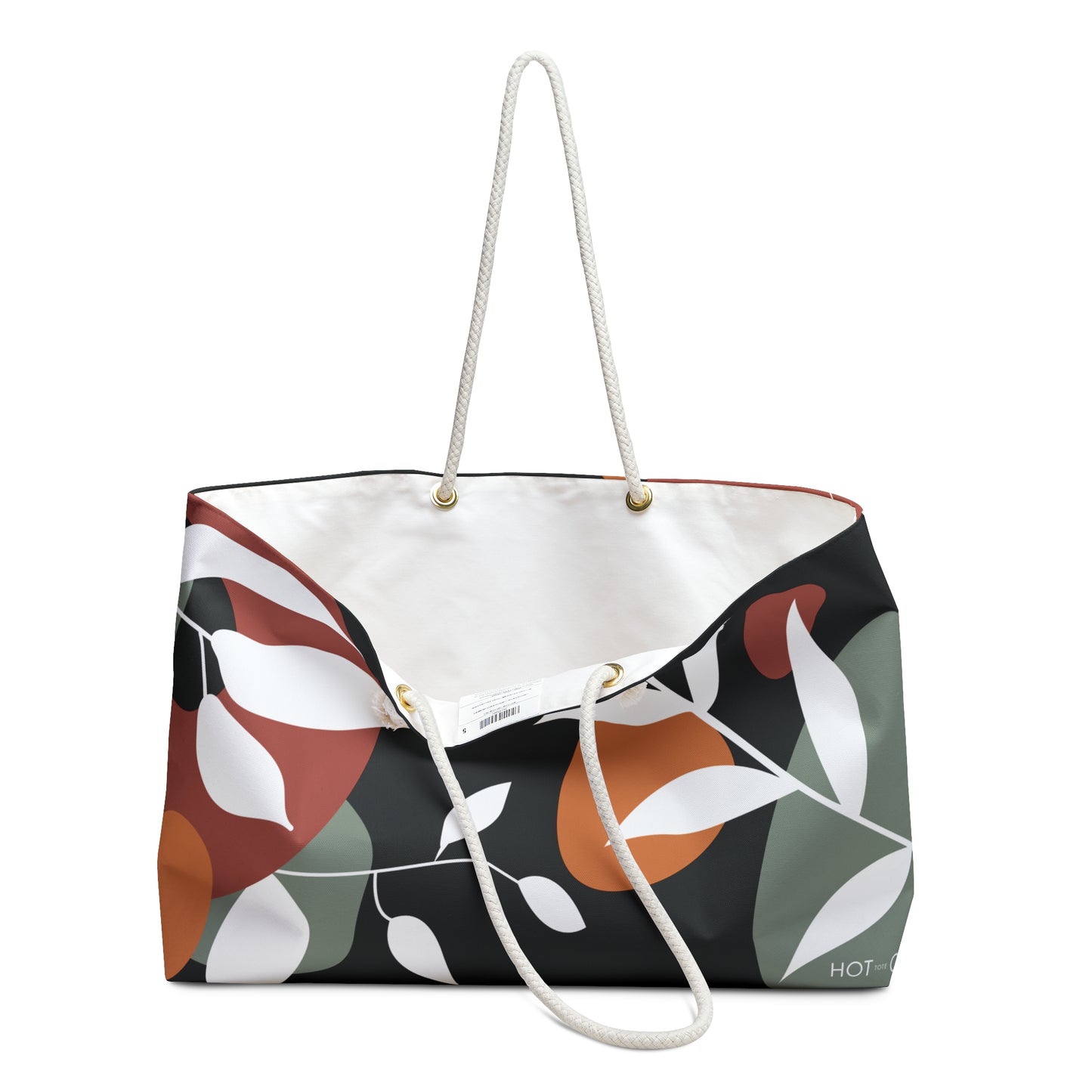 White Leaves Japandi Tote Bag