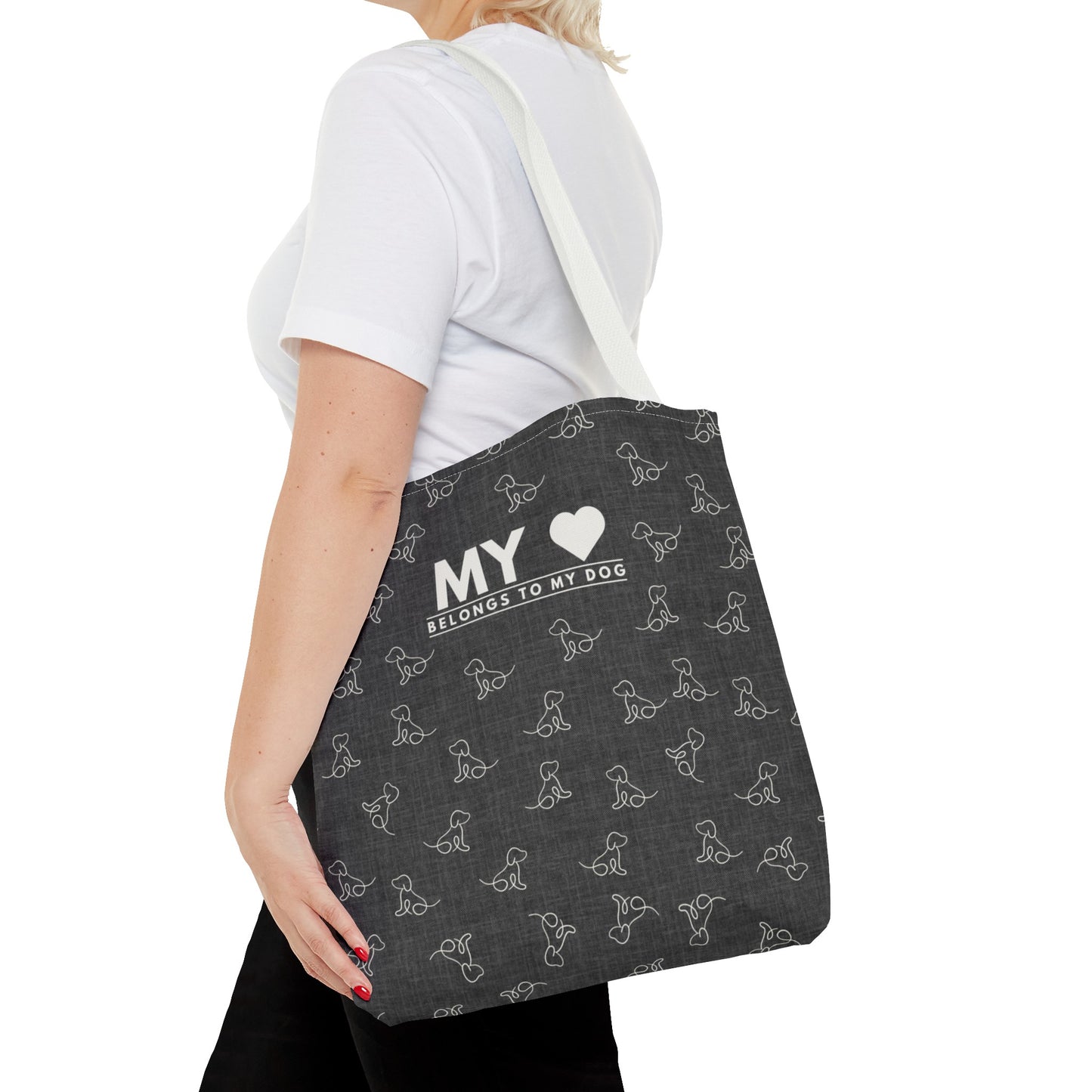 My Heart Belongs To My Dog Tote Bag