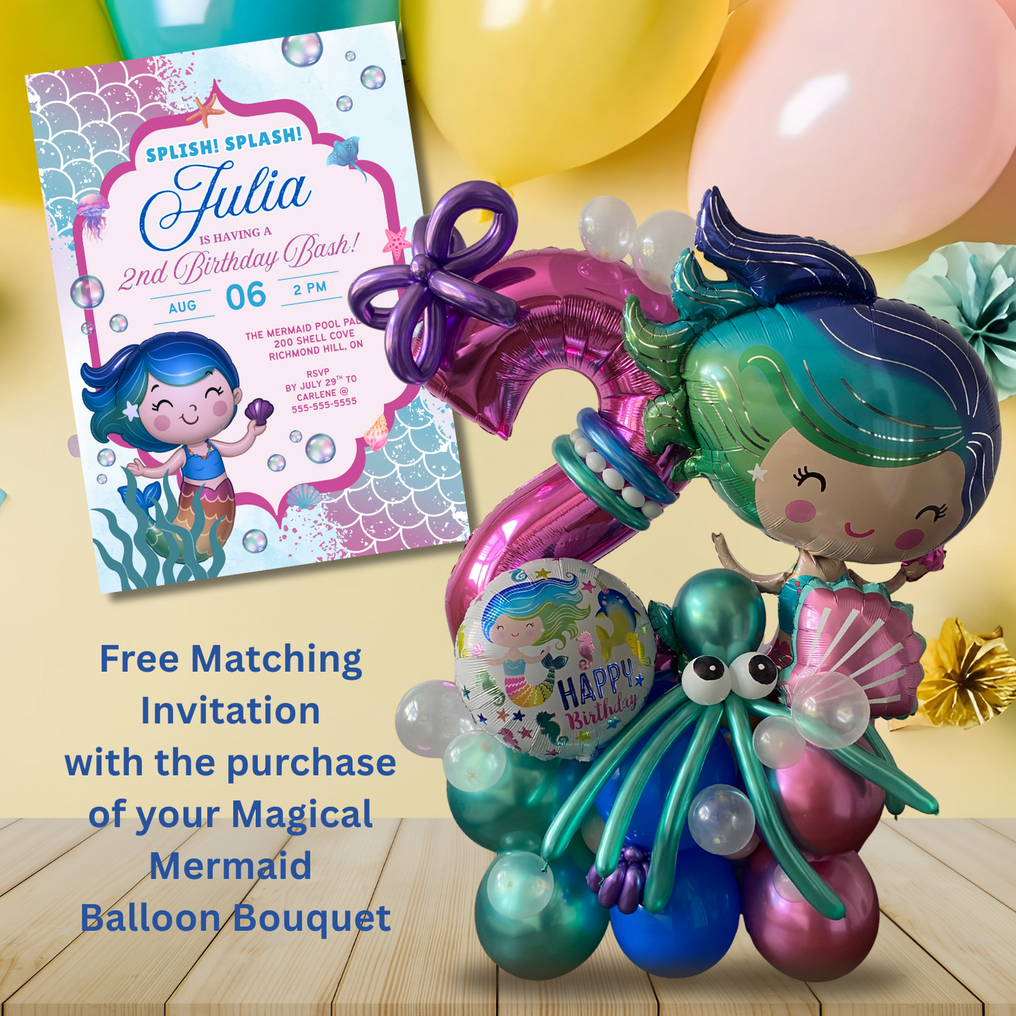 Magical Mermaid Balloon Bouquet