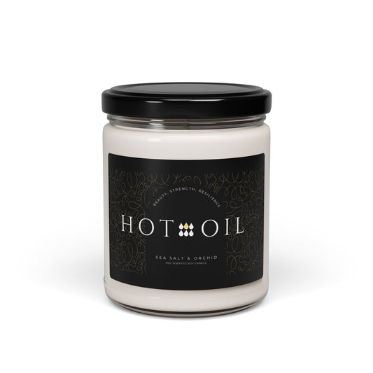 The Hot Oil Collection - Sea Salt & Orchid Scented Soy Candle, 9oz