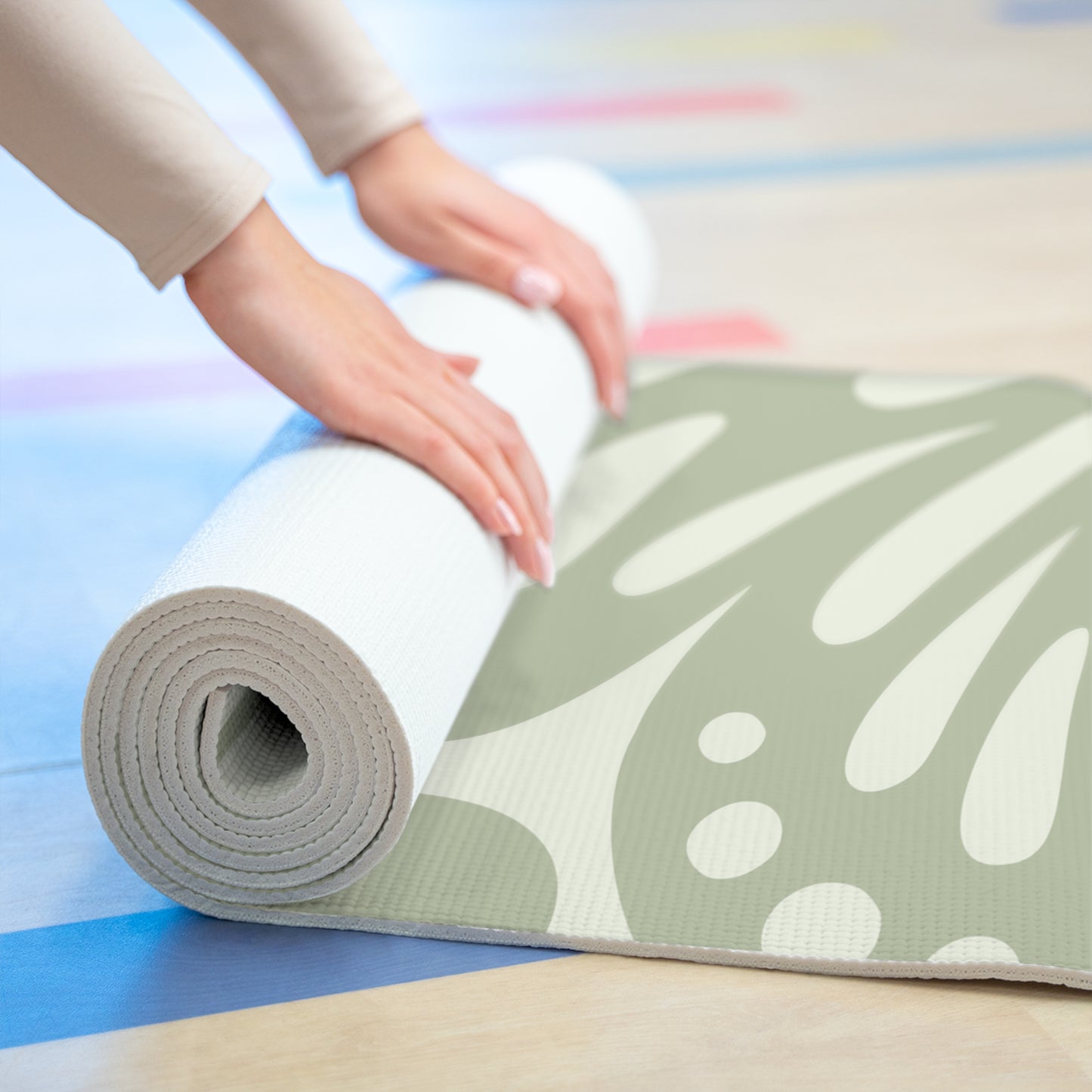 Green Butterfly Wing Foam Yoga Mat