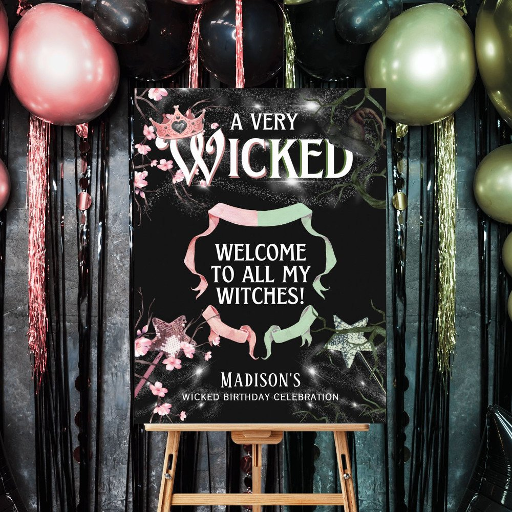 Wicked Theme Welcome Sign