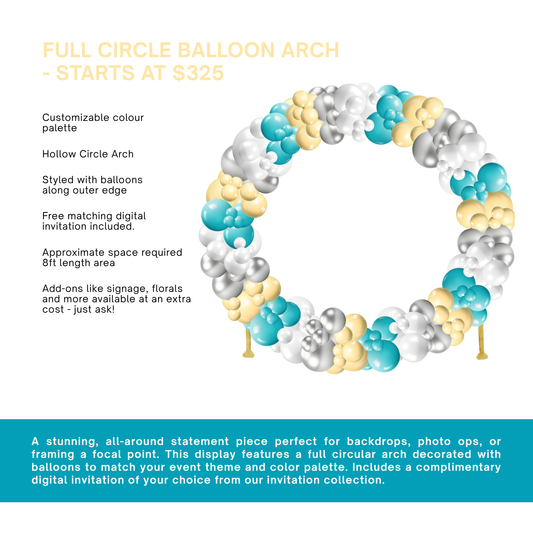 Full Circle Balloon Arch - STARTS AT $325