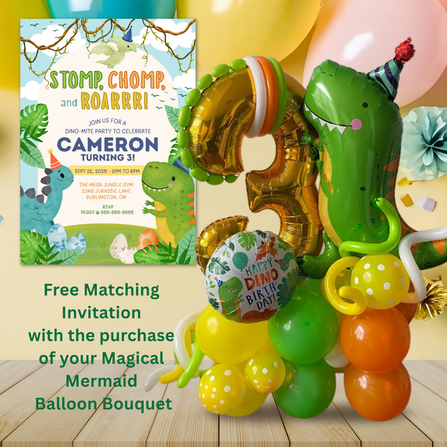 Dino-Mite Birthday Balloon Bouquet