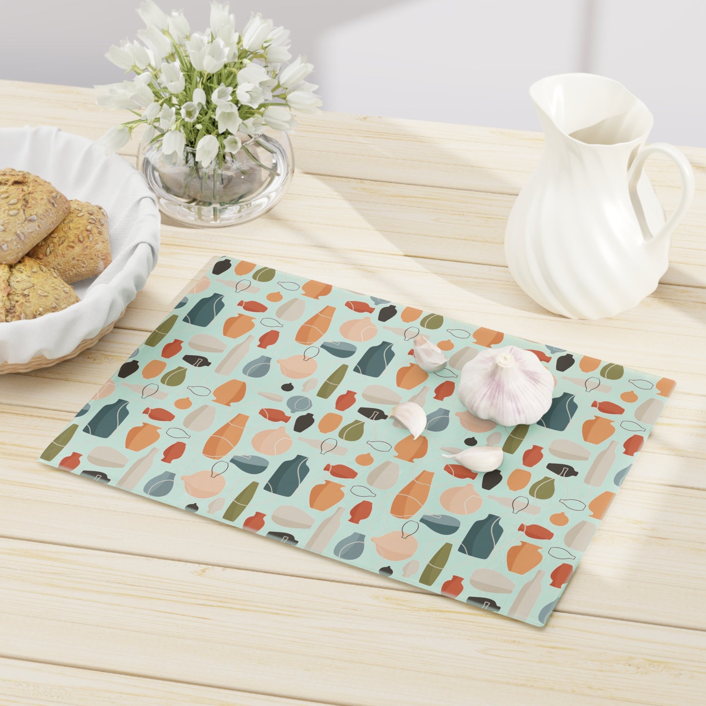 Decorative Vase Patterned Cutting Board