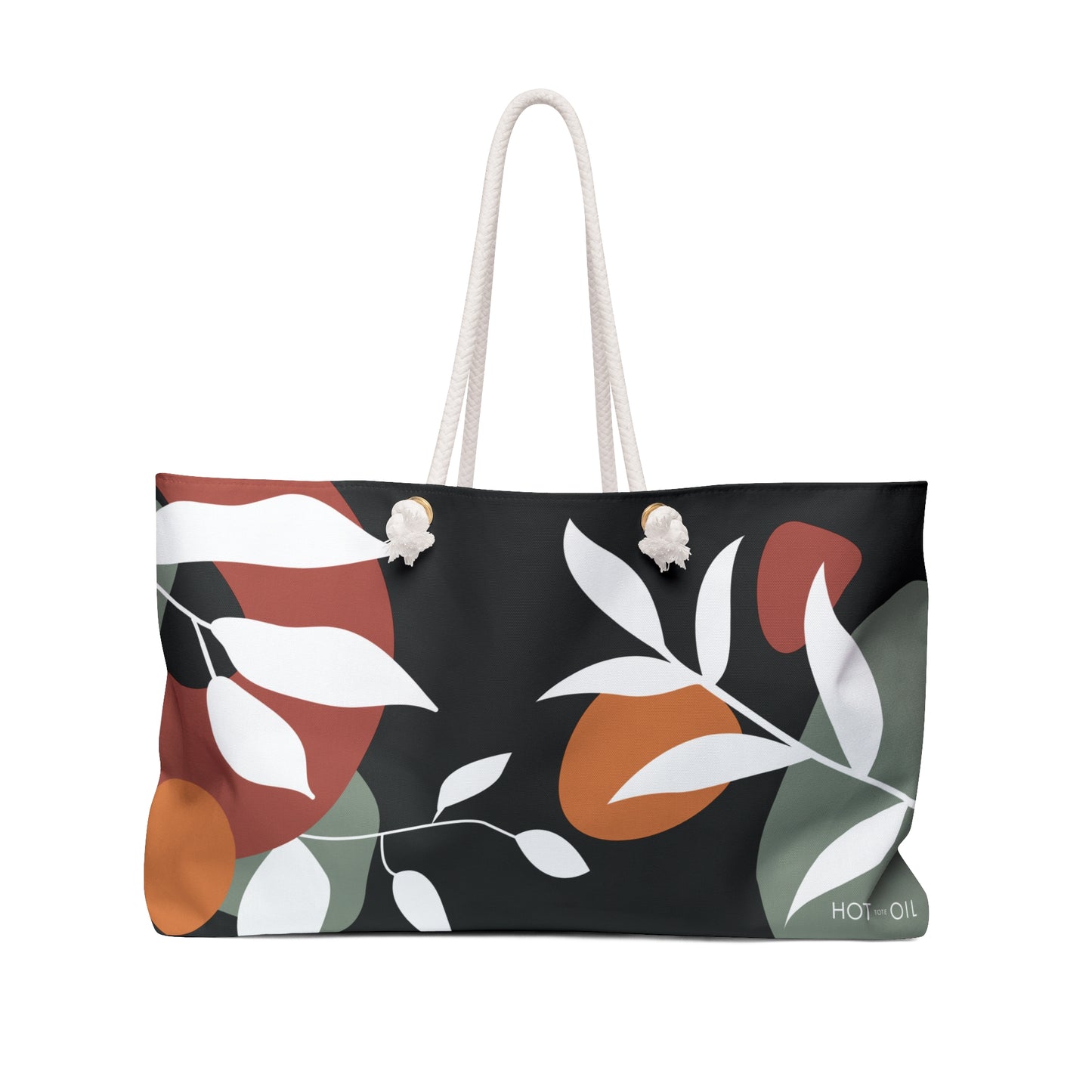 White Leaves Japandi Tote Bag