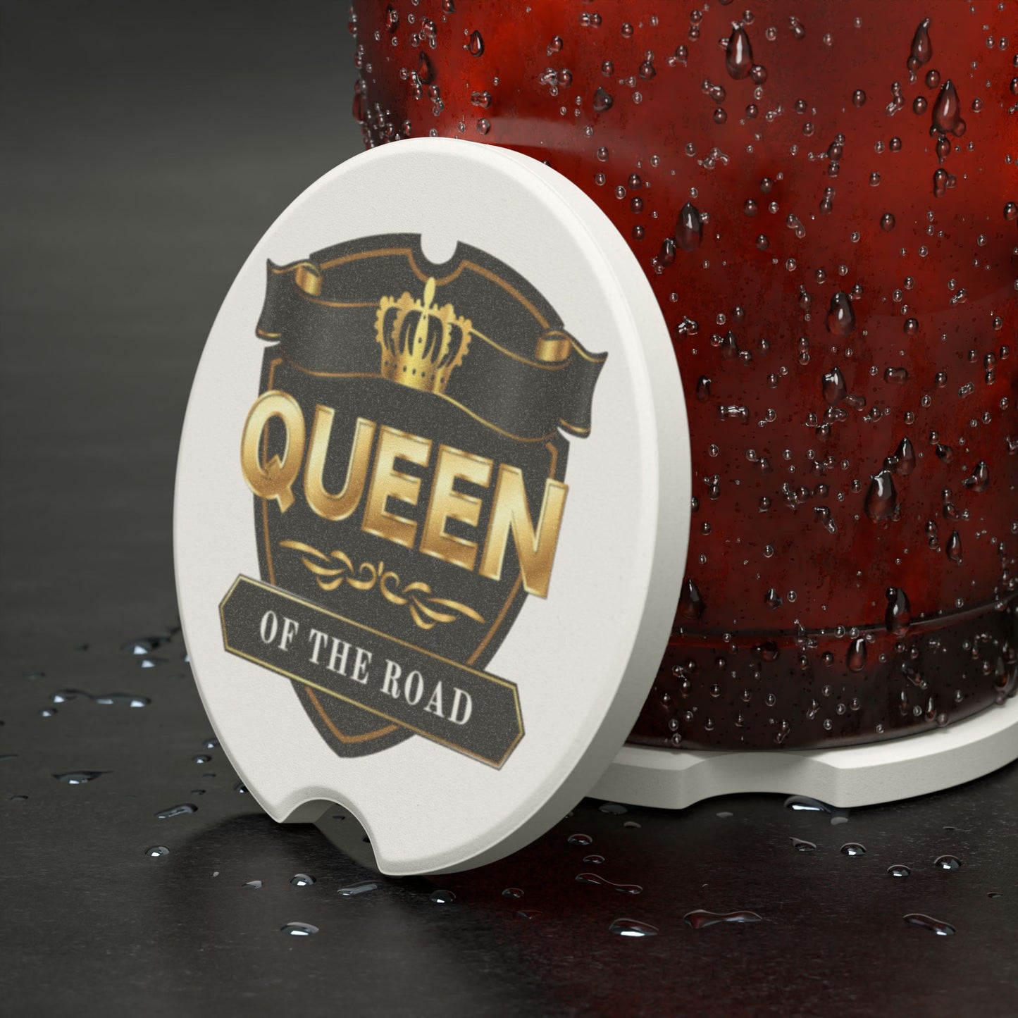 Queen Of The Road Soapstone Car Coaster