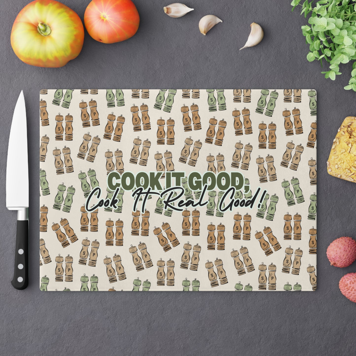 Salt & Pepper - Cook It Real Good Cutting Board