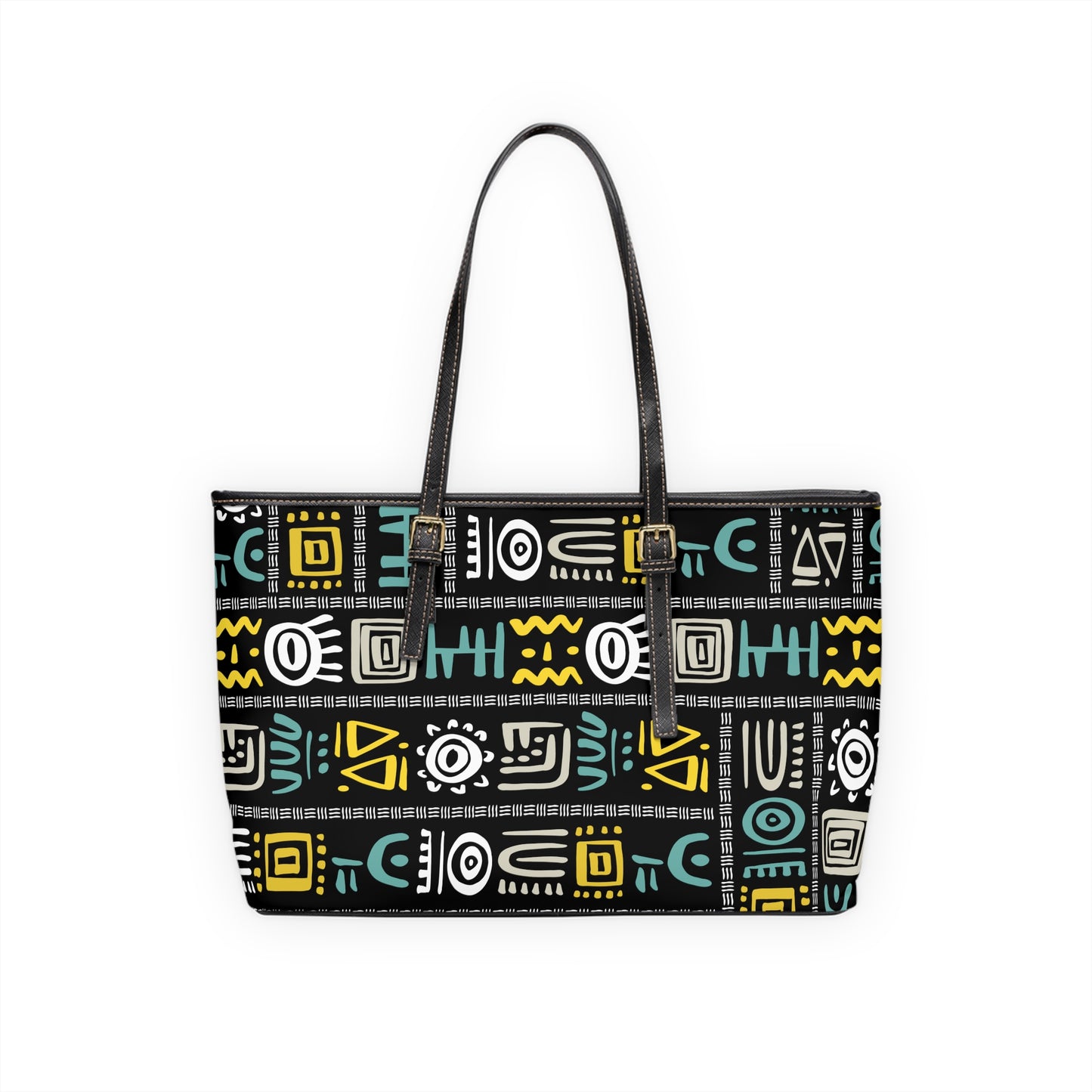 African Tribal Pattern PU Leather Shoulder Bag