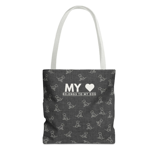 My Heart Belongs To My Dog Tote Bag