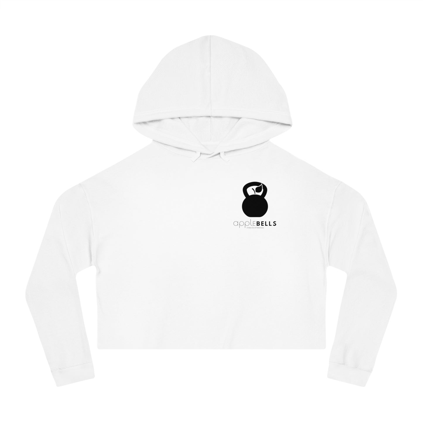 AppleBells Women's White Cropped Hoodie