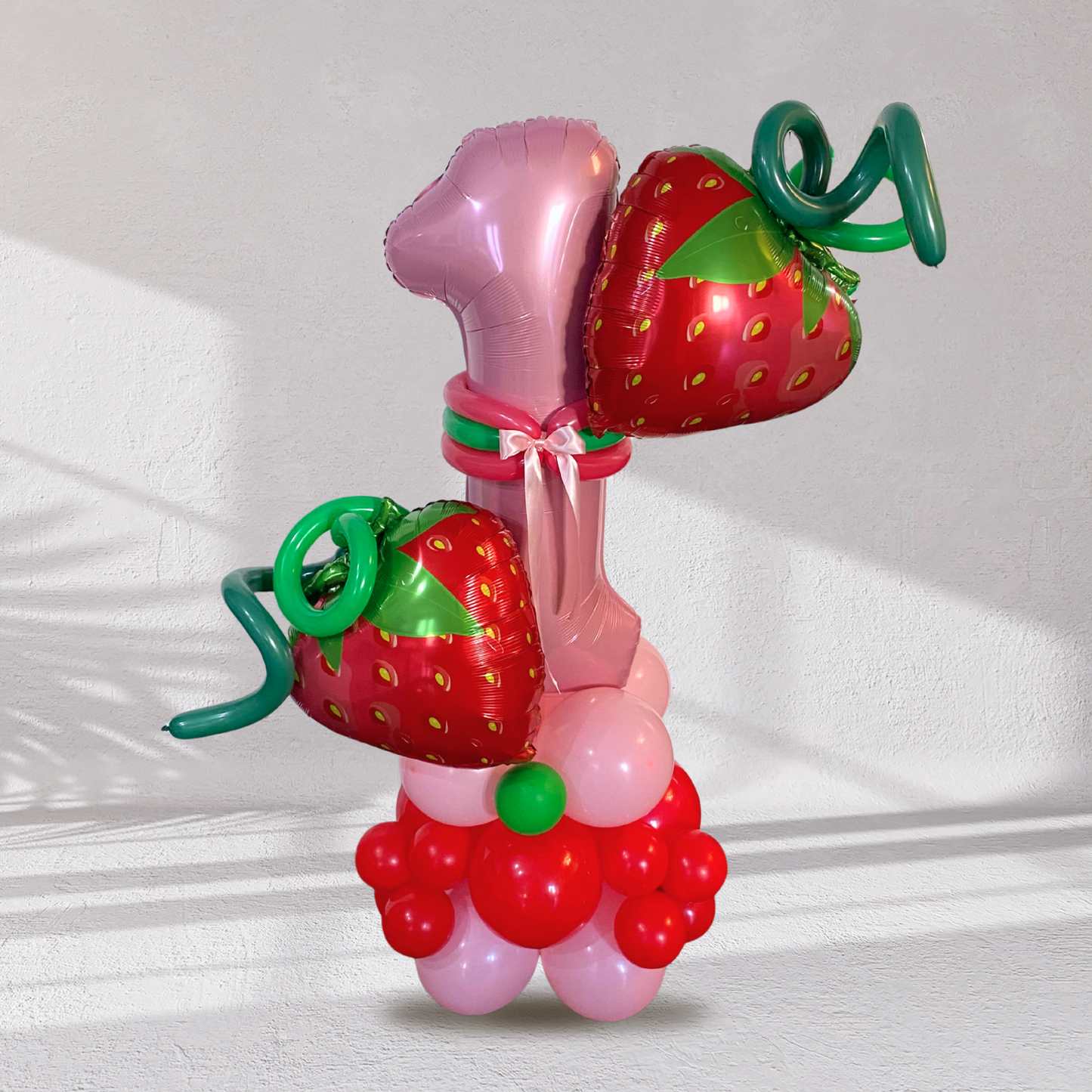Berry Sweet First Birthday Balloon Bouquet
