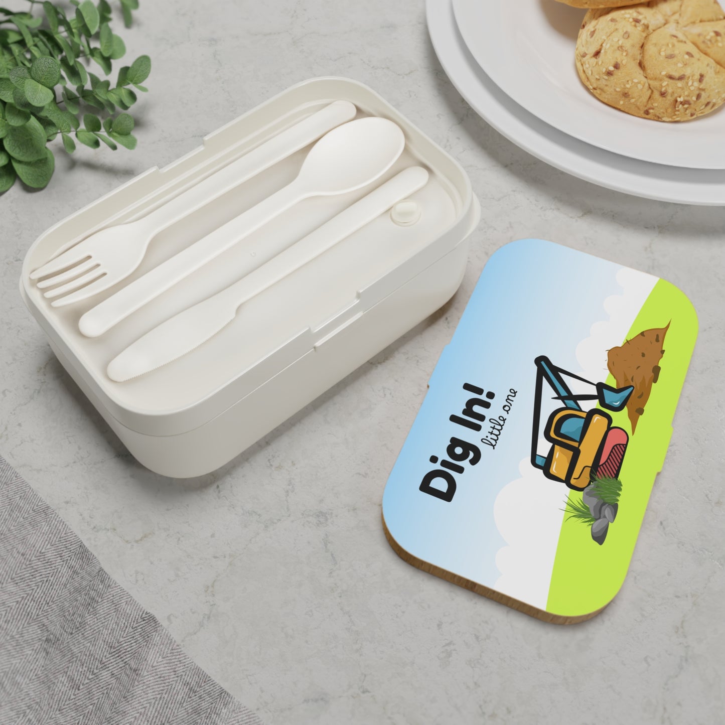 Dig In Little One Excavator Bento Lunch Box