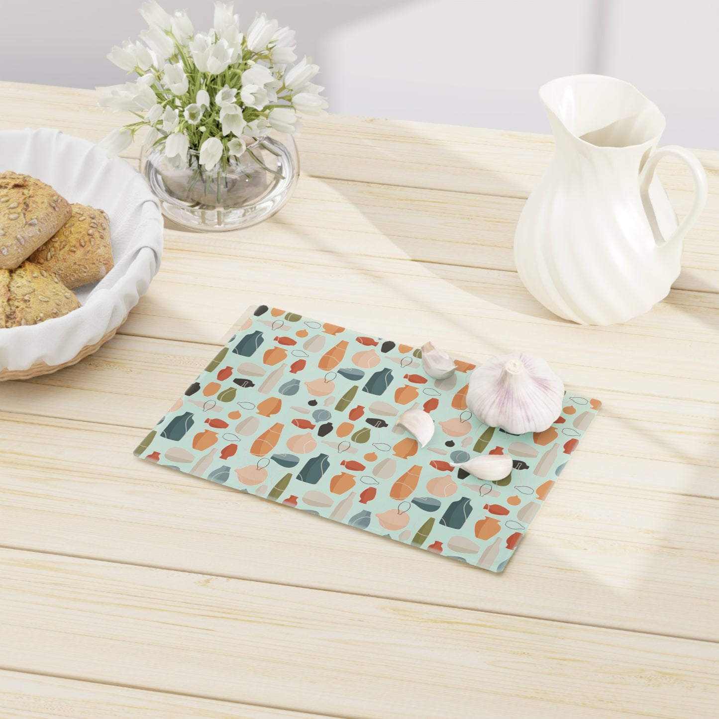 Decorative Vase Patterned Cutting Board