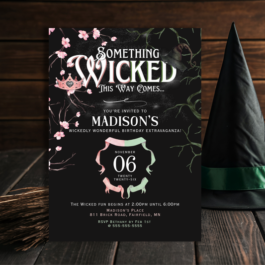 Wicked Theme Birthday Invitation