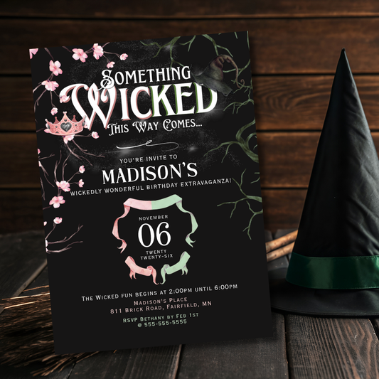 Wicked Theme Birthday Invitation