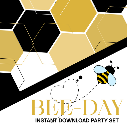 Bee Birthday Party Printable Bundle – Instant Download (No Customization)