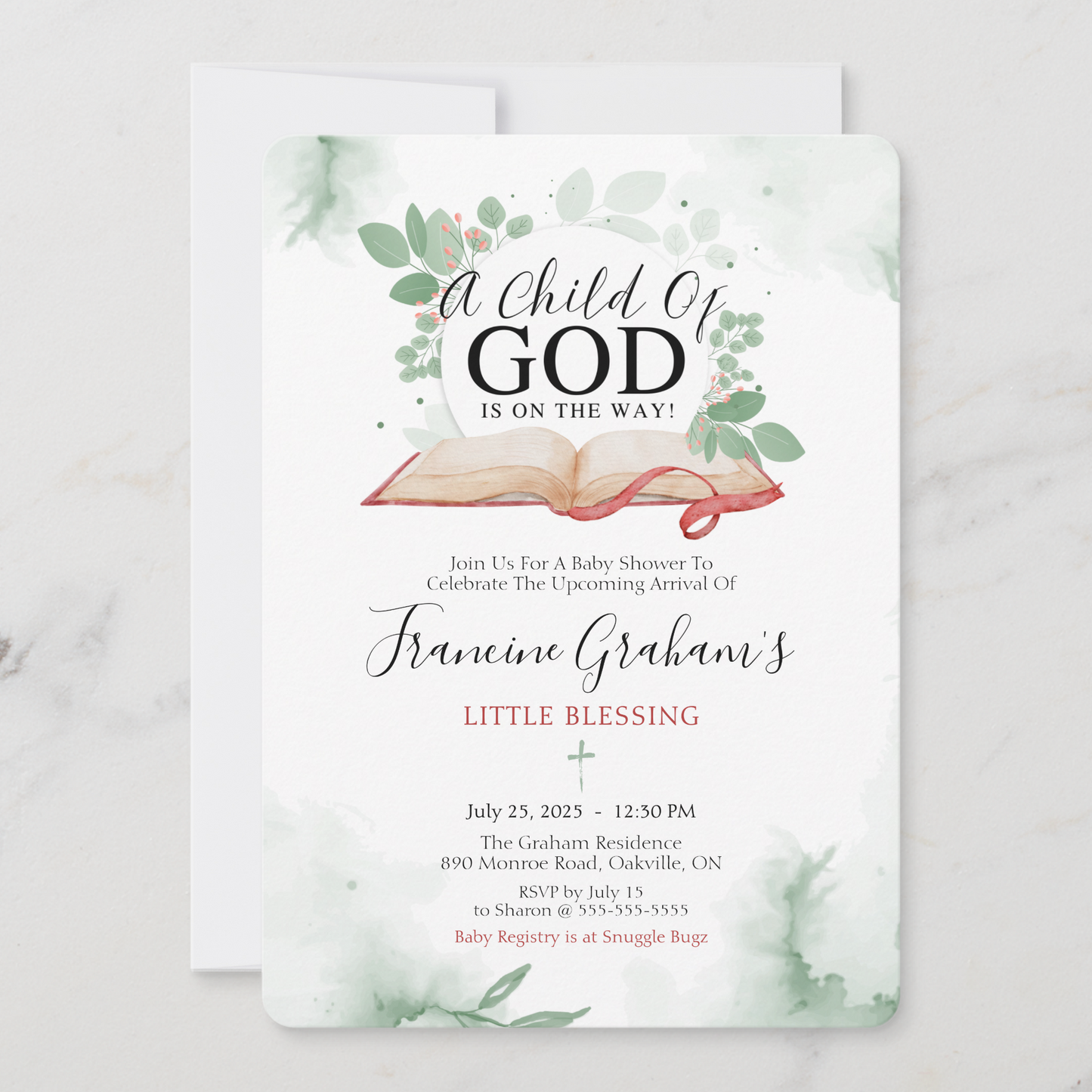 A Child Of God Baby SHower Invitation