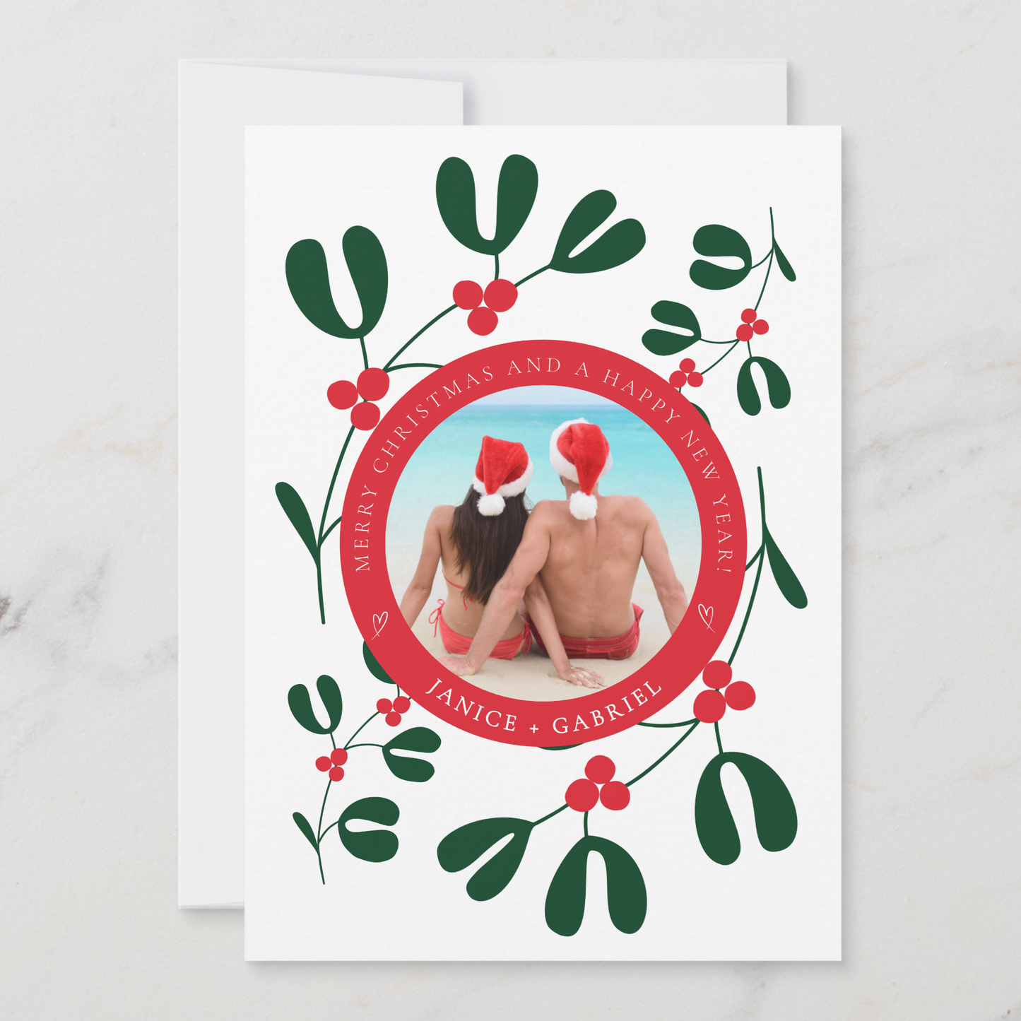 Baby It's Warm Outside Christmas Photo Card