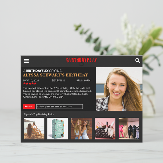 Birthdayflix Party Invitation Template