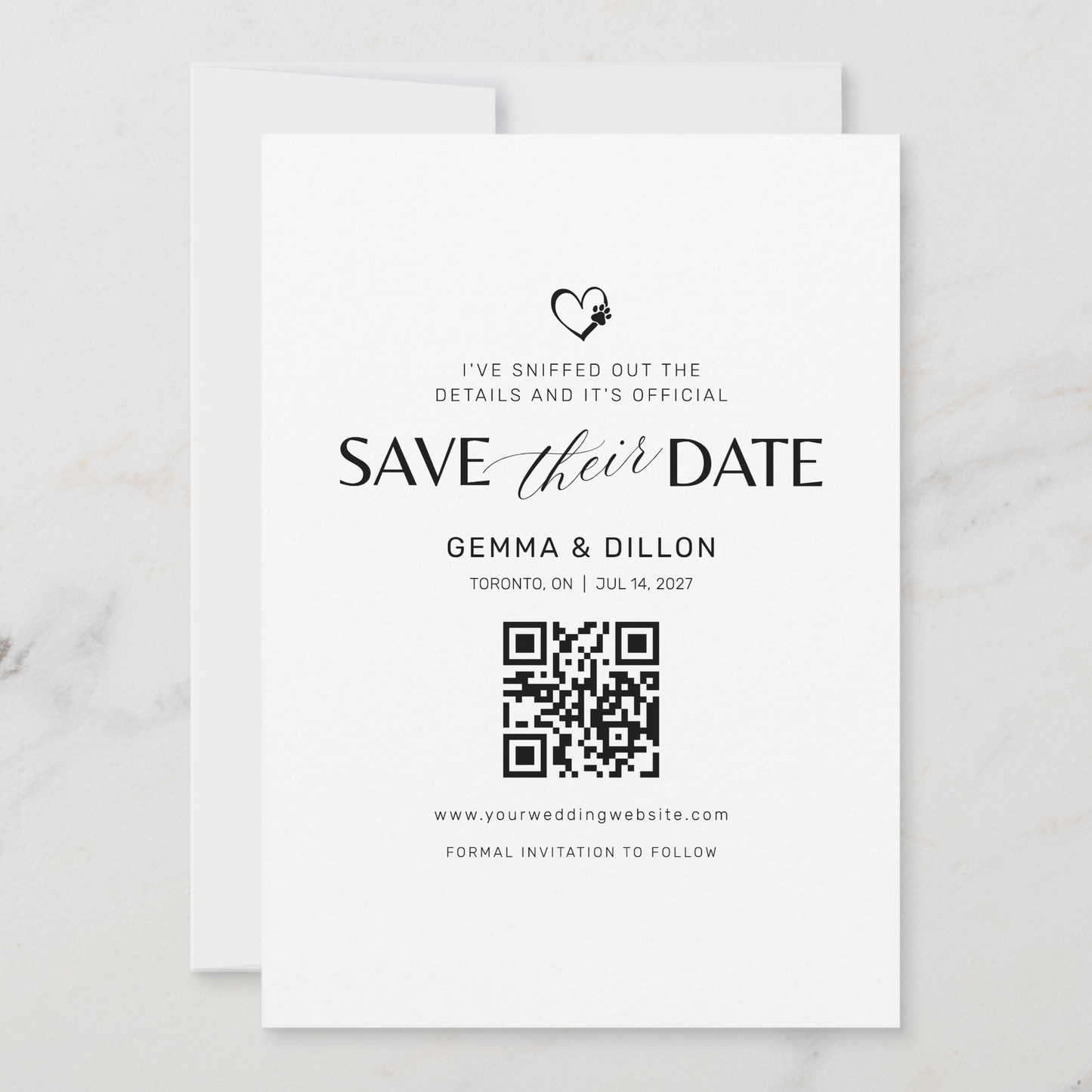 My Humans Are Getting Married Dog or Cat Wedding Save the Date Card
