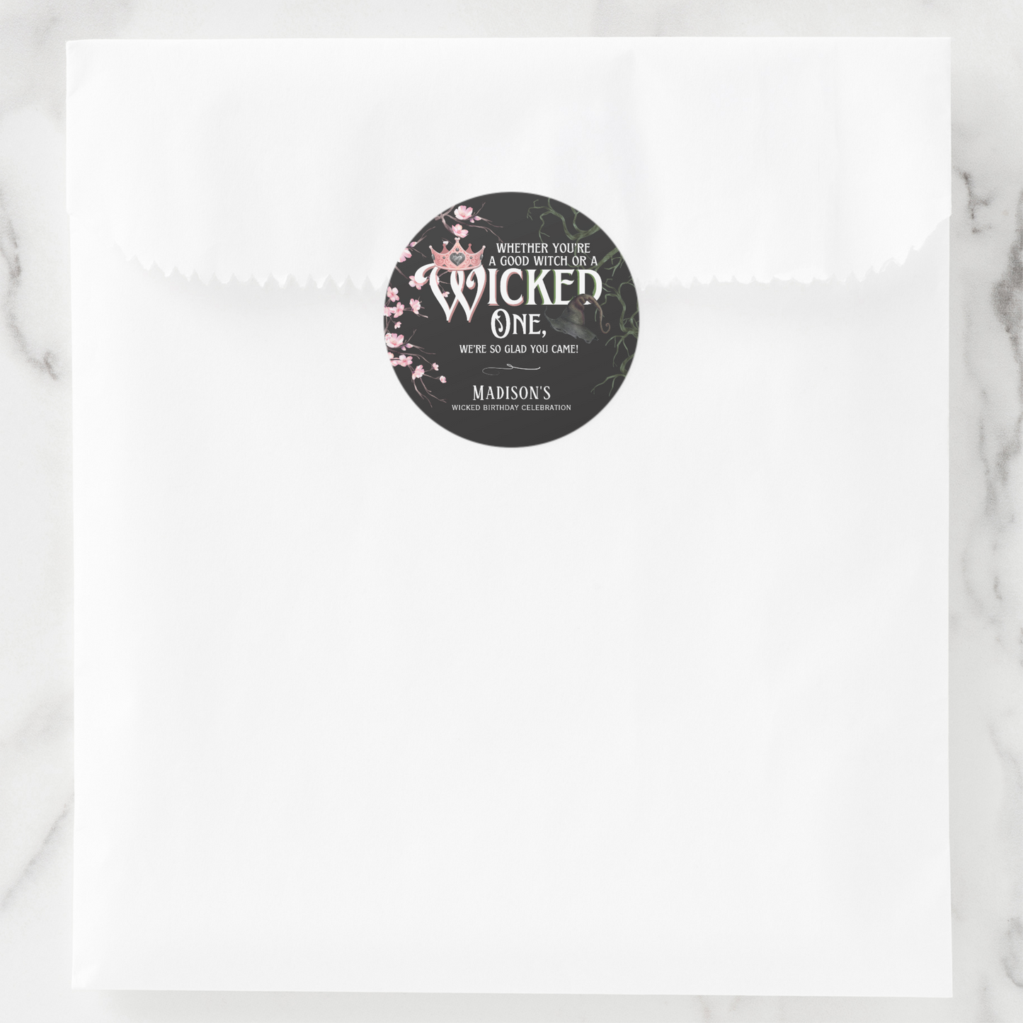 Good or Wicked Birthday Round Sticker