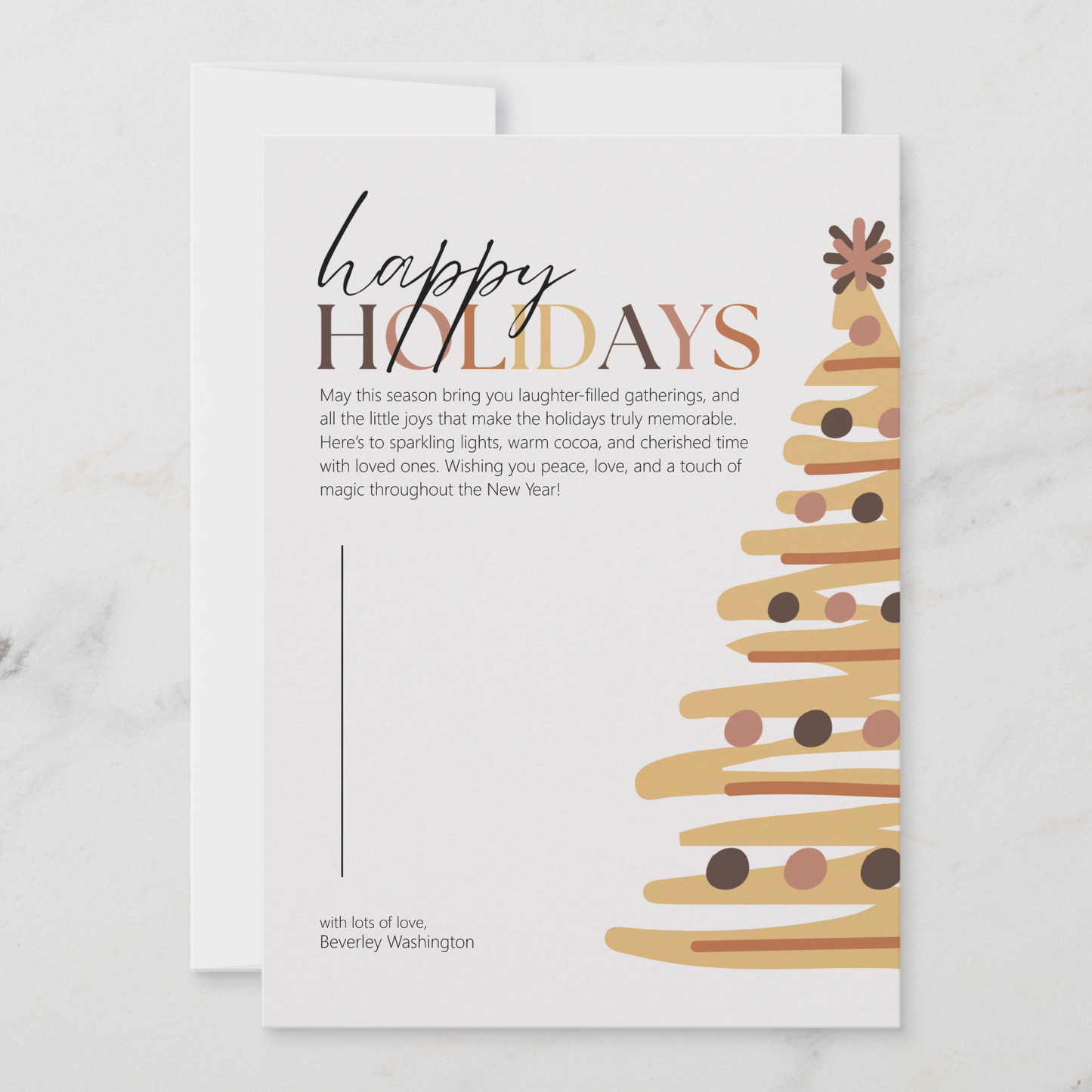 Happy Holidays Contemporary Christmas Card